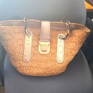 Michael Kors straw beach tote